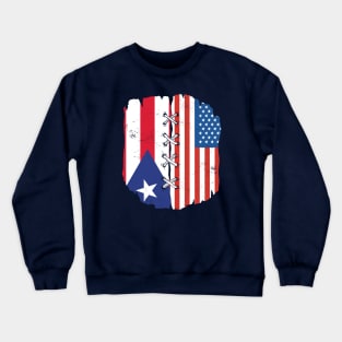 Proud Puerto Rican Heritage // Puerto Rico American Flags Crewneck Sweatshirt